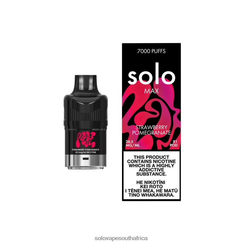 Solo MAX Pod Strawberry Pomegranate | Solo Disposable Vape Flavours JL8L2F84